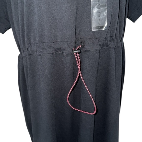 NIKE Sportswear Icon Clash Black Knit Dress Drawstring Waist, NWT, Size 1X - Picture 5 of 13